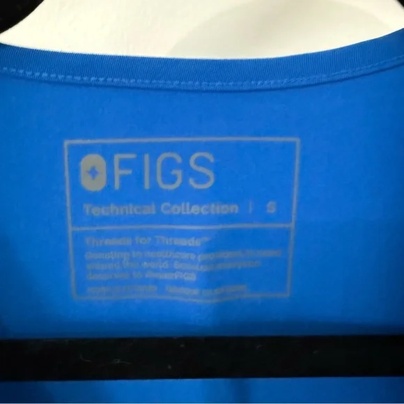 Figs Royal Blue Scrub Set, Shirt and Pants, Size Small, Technical Collection - Picture 3 of 14